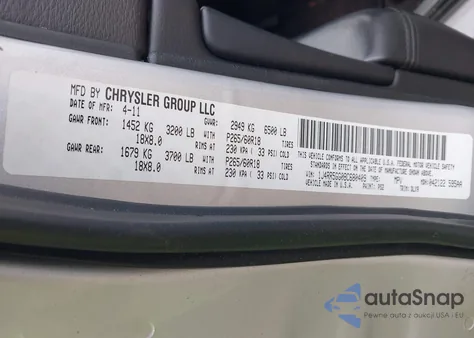 2011 Jeep Grand Cherokee Limited from USA, damaged, VIN 1J4RR5GG0BC680409